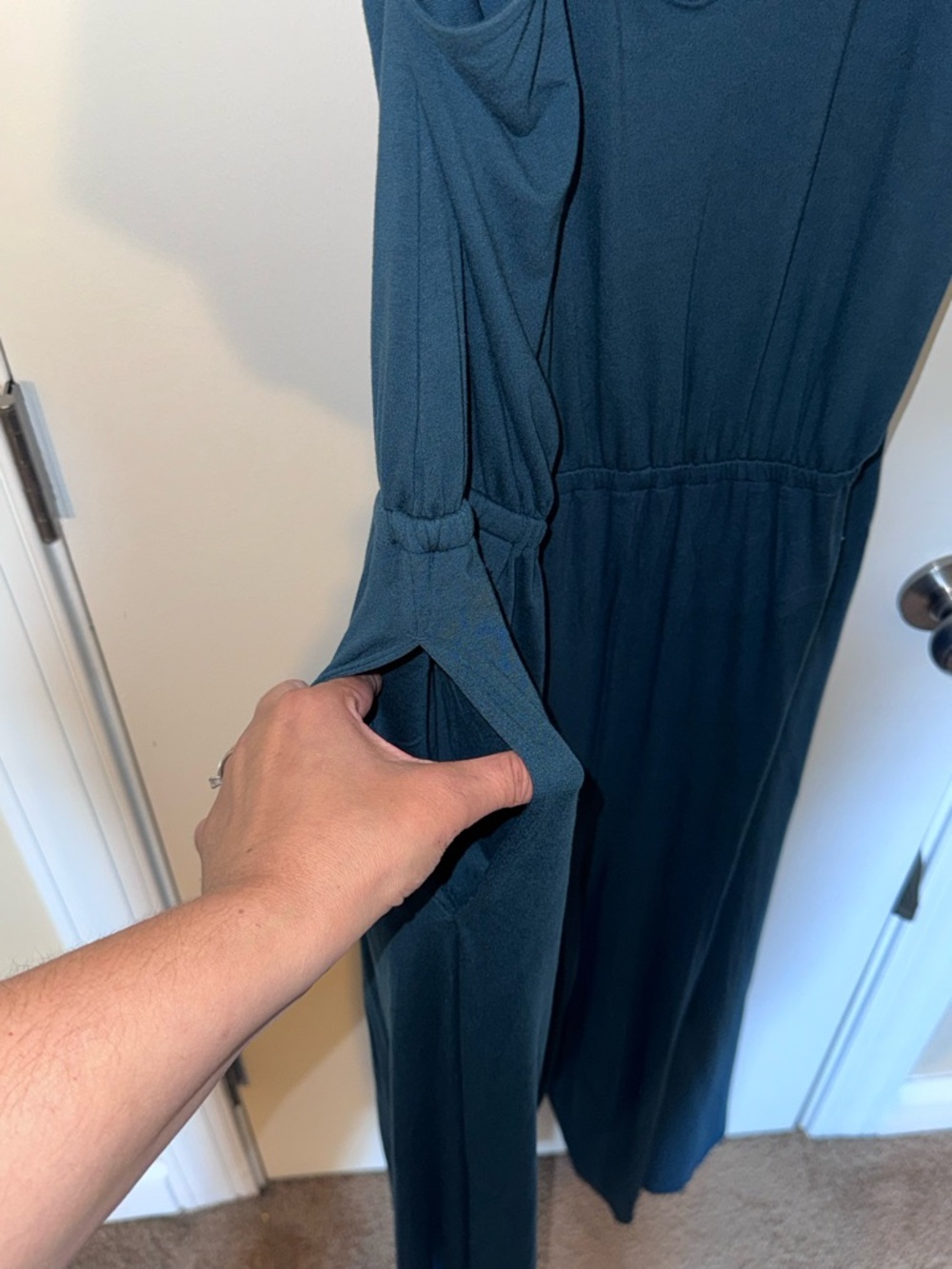 Old Navy Navy Blue Teal Halter Sleeveless Jumpsuit XXL - Picture 6 of 7